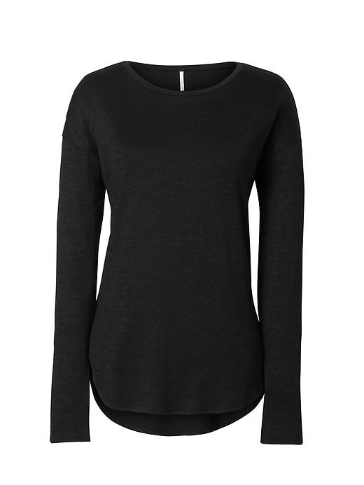 Banana Republic Womens Petite Soft Jersey High-low Curved Hem Tee Black Size Xs