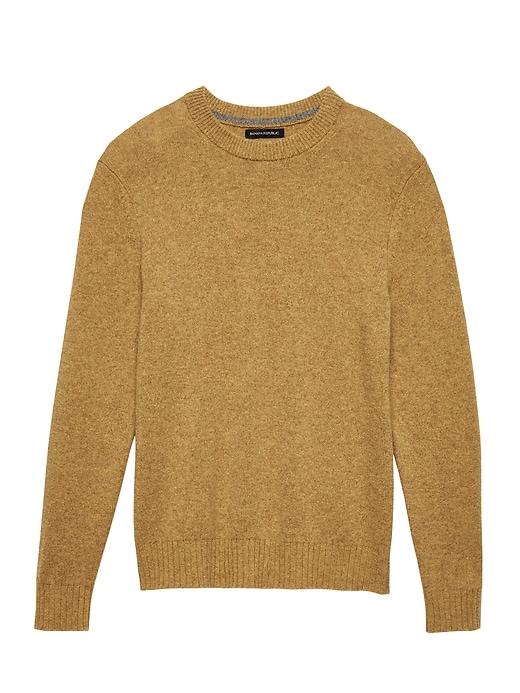 Banana Republic Mens Extra-fine Italian Merino Woolcrew-neck Sweater Mustard Yellow Size S