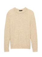 Banana Republic Womens Plush Wool Blend Crew-neck Sweater Camel Size Xxs