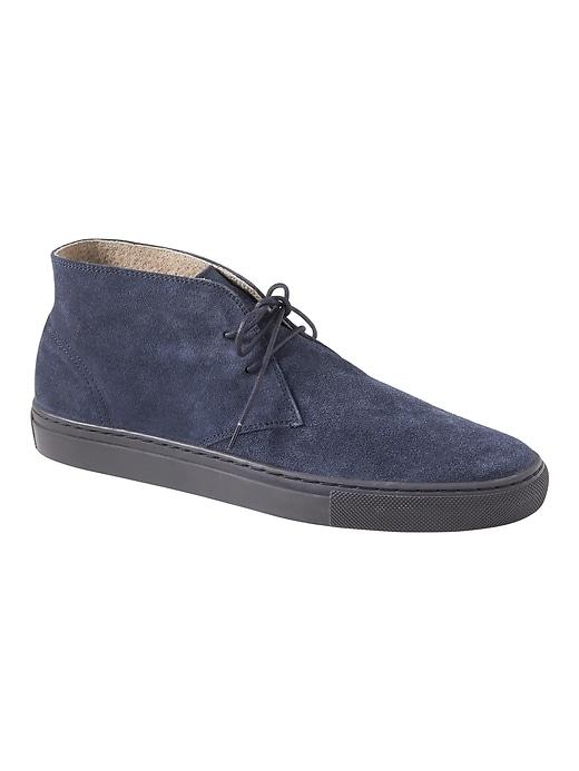Banana Republic Mens Oldin Suede Sneaker Chukka Midnight Navy Size 12