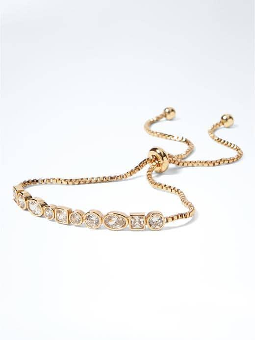 Banana Republic Delicate Mixed Shapes Slider Bracelet - Gold
