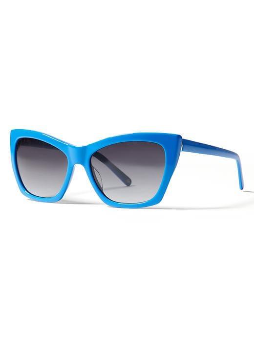 Banana Republic Womens Ava Sunglasses Wild Blue Size One Size