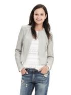 Banana Republic Raw Edge Peplum Jacket Size 0 Petite - Silver Screen