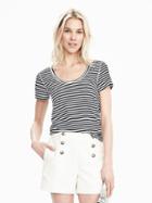 Banana Republic Womens Slouchy Scoop Tee Size L - Preppy Navy