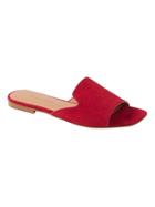Banana Republic Womens Loafer Slide Ruby Red Suede Size 5
