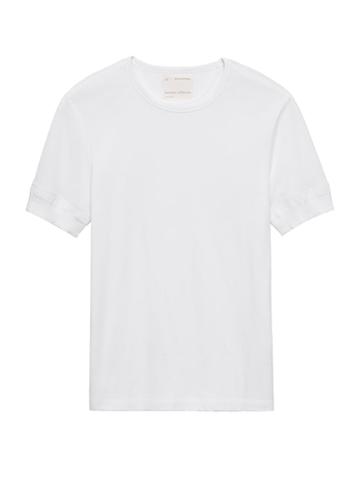 Banana Republic Mens Heritage Crew-neck T-shirt White Size L