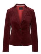 Banana Republic Womens Classic-fit Corduroy Blazer Crimson Size 0