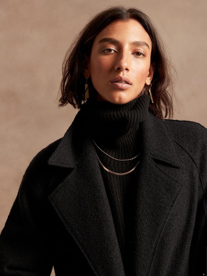 Petite Italian Wool Peacoat