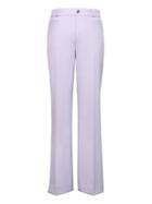Banana Republic Womens Petite Logan Trouser-fit Cropped Machine-washable Italian Wool Blend Pant Lilac Size 6