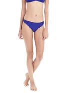 Banana Republic Womens Scallop Bikini Bottom Size L - Neon Cobalt