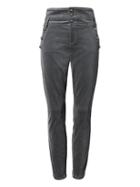 Banana Republic Womens Petite Banana Republic X Olivia Palermo   High-waisted Skinny Corduroy Pant Mink Gray Size 12