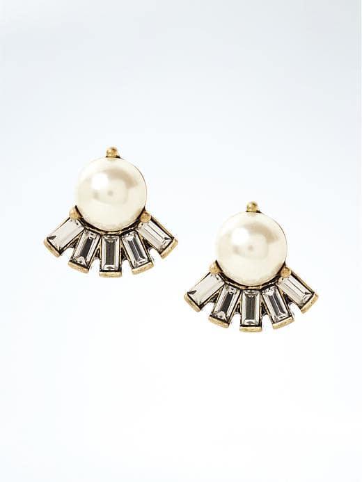 Banana Republic Womens Pearl Stud - Pearl