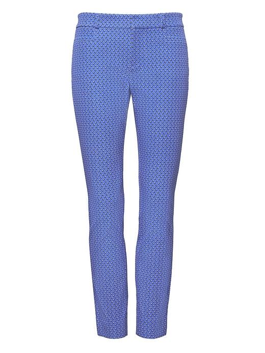 Banana Republic Womens Sloan Skinny-fit Print Pant Blue Multi Size 12