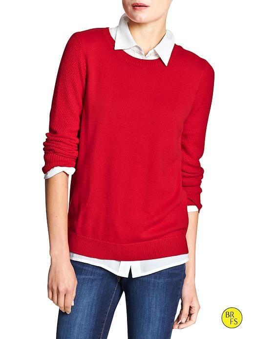Banana Republic Womens Factory Knit Sweater Pure Red Size M