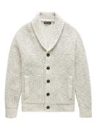 Banana Republic Mens Cotton Waffle-knit Shawl Cardigan Sweater Cool Slate Size L
