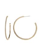 Banana Republic Womens Pave Hoop Earring Gold Size One Size
