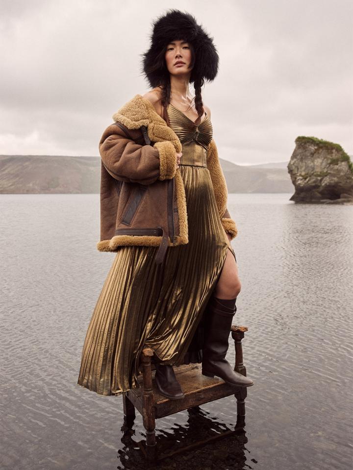 Raggiera Pleated Dress