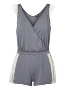 Banana Republic Womens Cosabella   Bacall Sleeveless Romper Anthracite & Shadow Size L