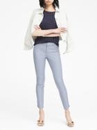 Banana Republic Womens Sloan Skinny-fit Dolphin-hem Pant Frosty Blue Size 8
