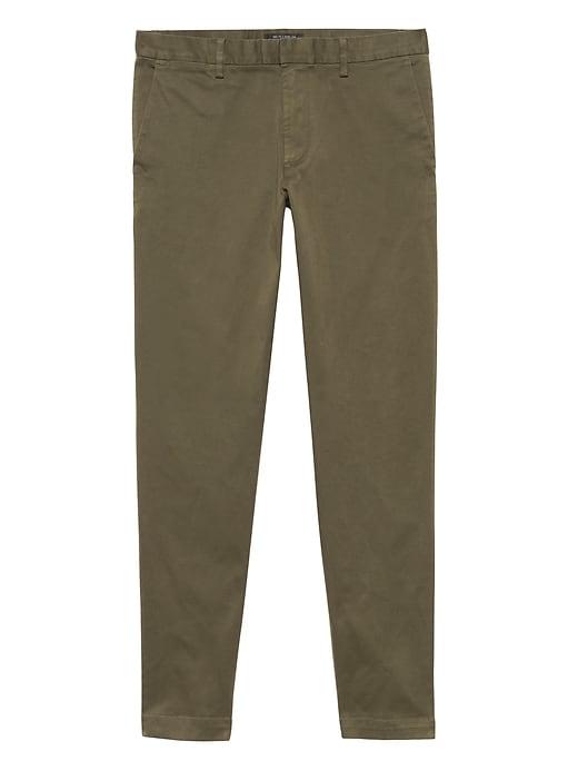 Banana Republic Mens Br X Kevin Love   Mason Athletic Tapered Garment Dyed Chino Pant New Juniper Green Size 28w