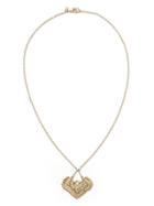 Banana Republic Embroidered Pendant Necklace Size One Size - Gold
