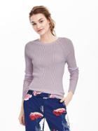 Banana Republic Womens Drop Needle Pullover Size L - Lilac
