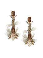 Banana Republic Frayed Chiffon Earring - Olive