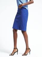 Banana Republic Womens High Waisted Pencil Skirt - Royal Blue