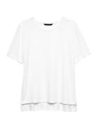 Banana Republic Womens Luxespun Boyfriend T-shirt With Side Slits White Size S