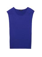 Banana Republic Womens Soft Jersey Side-slit T-shirt Blue Violet Size L