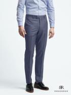 Banana Republic Mens Slim Monogram Bright Blue Wool Suit Trouser - Cascade Blue