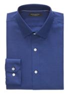 Banana Republic Mens Camden Standard-fit Cotton Stretch Non-iron Solid Shirt Damselfish Blue Size Xxs