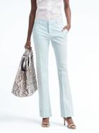 Banana Republic Womens Logan Fit Light Blue Sateen Pant - Island Shores