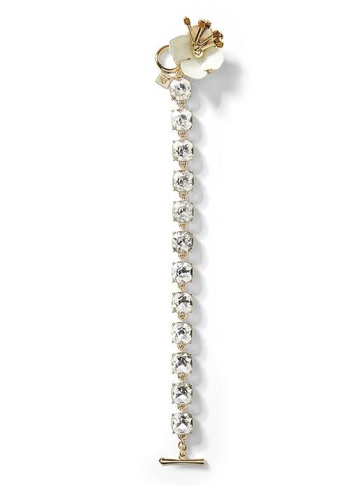 Banana Republic Womens Budding Floral Bracelet Clear Size One Size