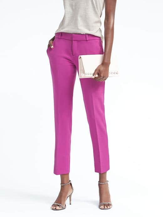 Banana Republic Avery Fit Crepe Pant - Prestine Purple