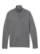 Banana Republic Mens Half Zip Pullover With Coolmax Technology - Heather Gray