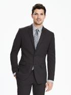 Banana Republic Mens Slim Solid Wool Suit Jacket Size 36 Regular - Dark Charcoal