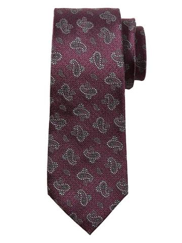 Banana Republic Herringbone Silk Paisley Tie Size One Size - Purple