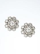 Banana Republic Womens Crystal Flower Stud Earring - Crystal