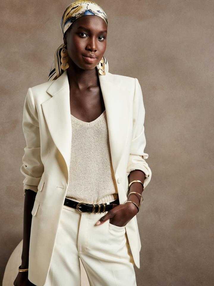 Petite Lido Sculpted Wool Blazer