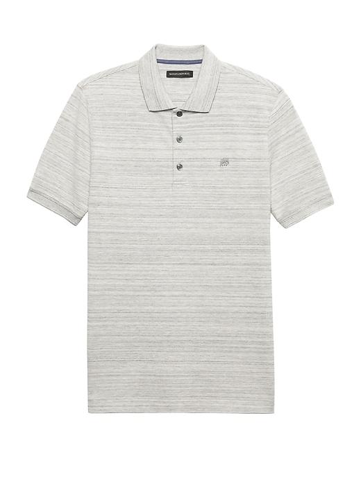 Banana Republic Mens Slim Signature Pique Polo Shirt Marble Gray Size Xxs