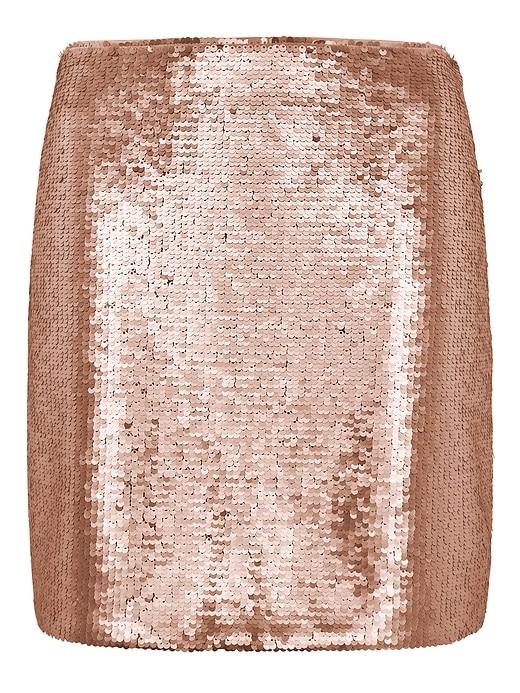 Banana Republic Womens Sequin Mini Skirt Rose Gold Sequin Size 14