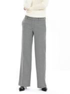 Banana Republic Womens Herringbone Flannel Wide-leg Trouser Natural/black Size 12