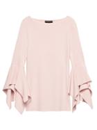 Banana Republic Womens Handkerchief-sleeve Sweater Top Peachy Pink Size Xl