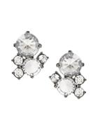 Banana Republic Womens Floating Stones Stud Earring Clear Size One Size