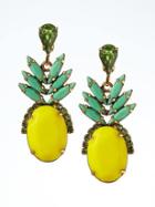 Banana Republic Womens Elizabeth Cole Pineapple Earring - Yellow