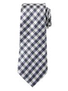 Banana Republic Mens Gingham Silk Nanotex Tie Navy Size One Size