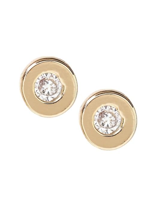 Banana Republic Womens Embedded Stone Stud Earring Gold Size One Size