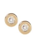 Banana Republic Womens Embedded Stone Stud Earring Gold Size One Size
