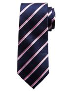 Banana Republic Mens Monogram Stripe Tie Size One Size - Pop Pink